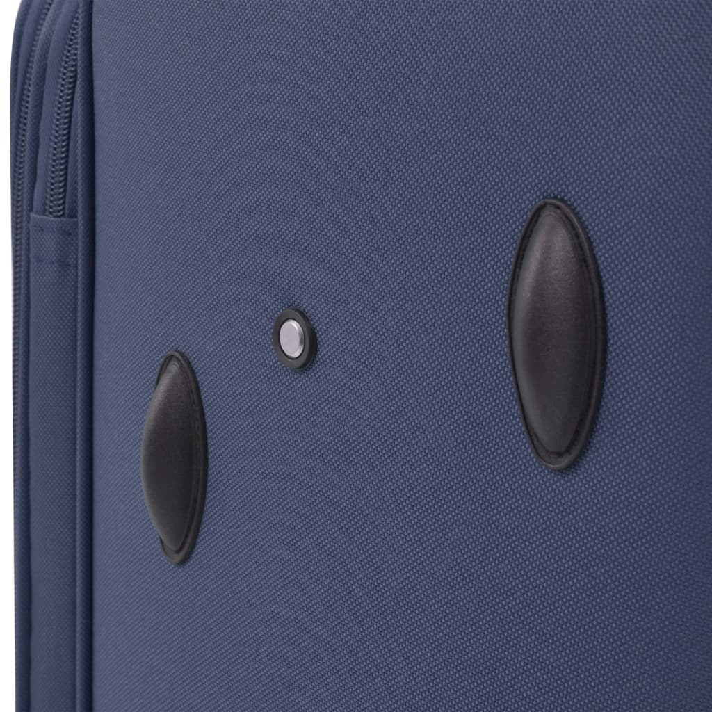 vidaXL Jeu de valises souples 3 pcs Bleu marine