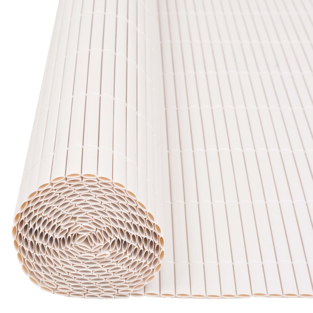 vidaXL Clôture de jardin Double face 90 x 500 cm Blanc