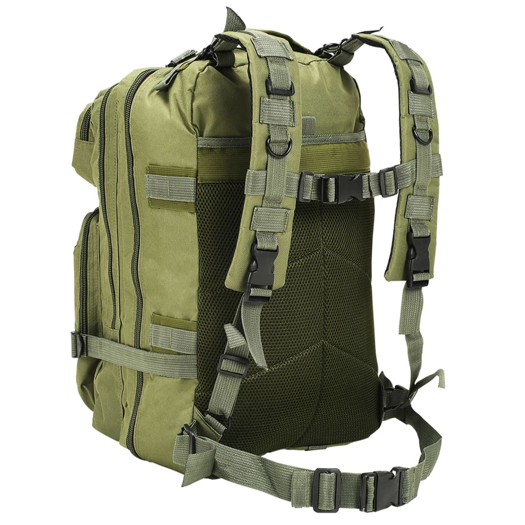 vidaXL Sac à dos en style militaire 50 L Vert olive