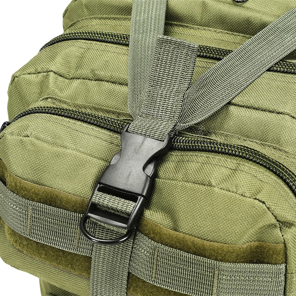vidaXL Sac à dos en style militaire 50 L Vert olive