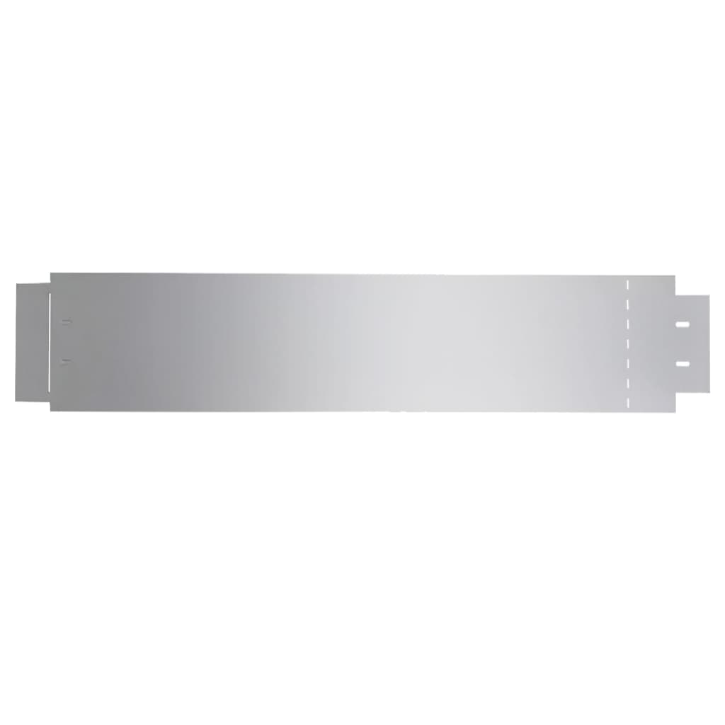 vidaXL Clôture de pelouse 20 pcs Acier galvanisé 100x20 cm