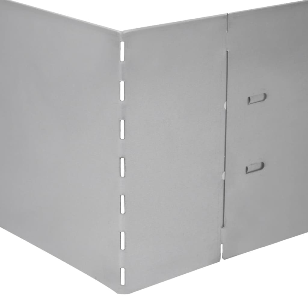 vidaXL Clôture de pelouse 20 pcs Acier galvanisé 100x20 cm