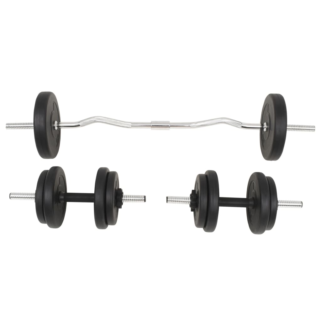 vidaXL Ensemble d'haltères et barres d'haltères 30 kg