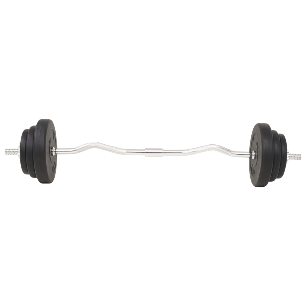 vidaXL Ensemble d'haltères et barres d'haltères 30 kg