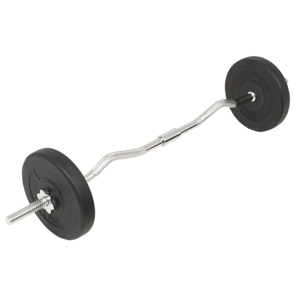 vidaXL Ensemble d'haltères et barres d'haltères 30 kg