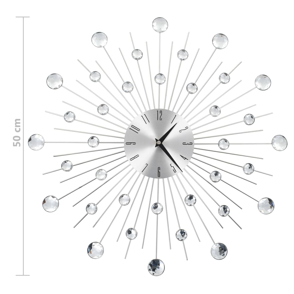 vidaXL Horloge murale avec mouvement à quartz Design moderne 50 cm