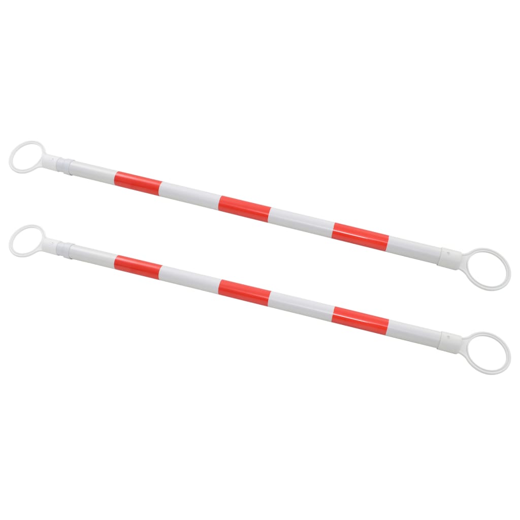 vidaXL Barre rétractable pour cônes 2 pcs Plastique 116-197 cm