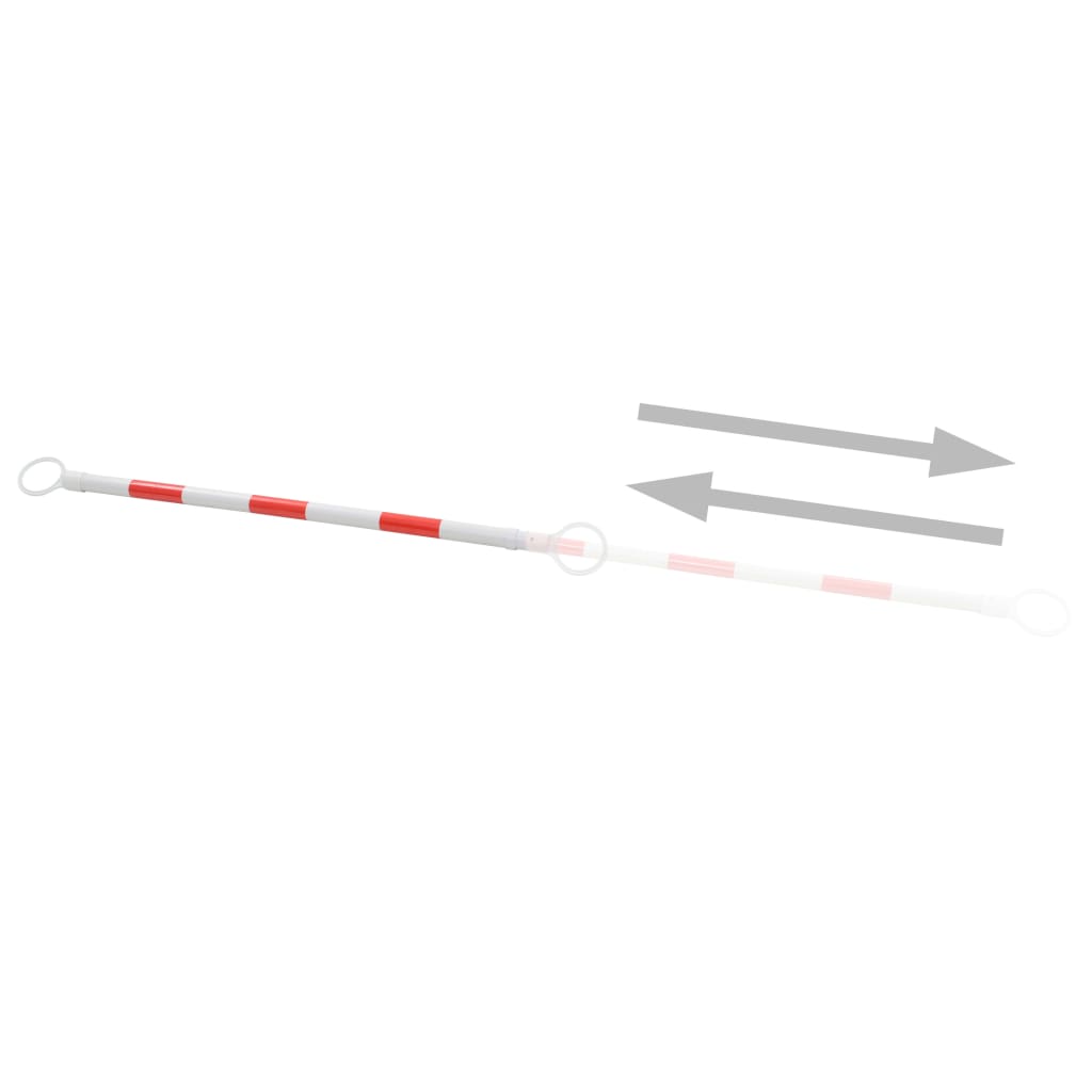 vidaXL Barre rétractable pour cônes 2 pcs Plastique 116-197 cm