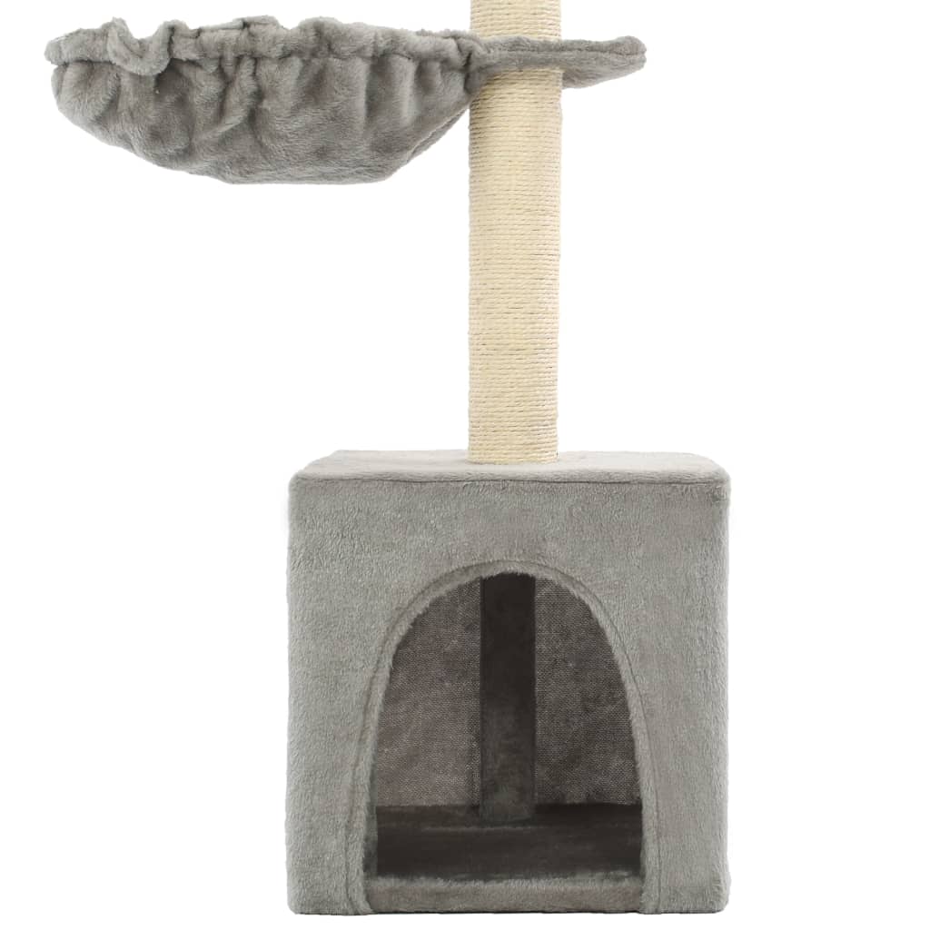 vidaXL Arbre à chat avec griffoirs en sisal 105 cm Gris