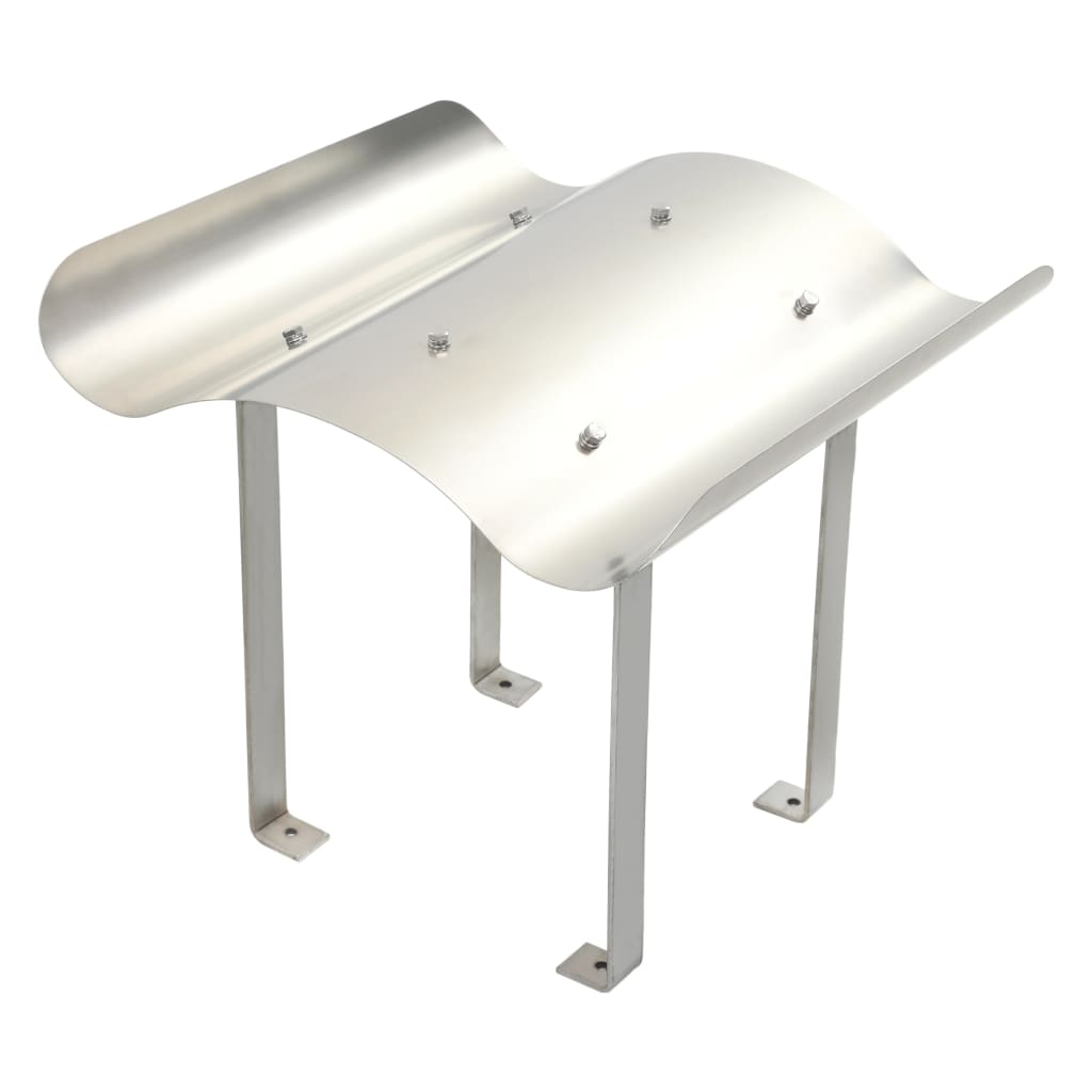 vidaXL Capot de cheminée Acier inoxydable Argenté