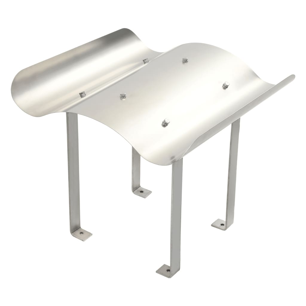 vidaXL Capot de cheminée Acier inoxydable Argenté