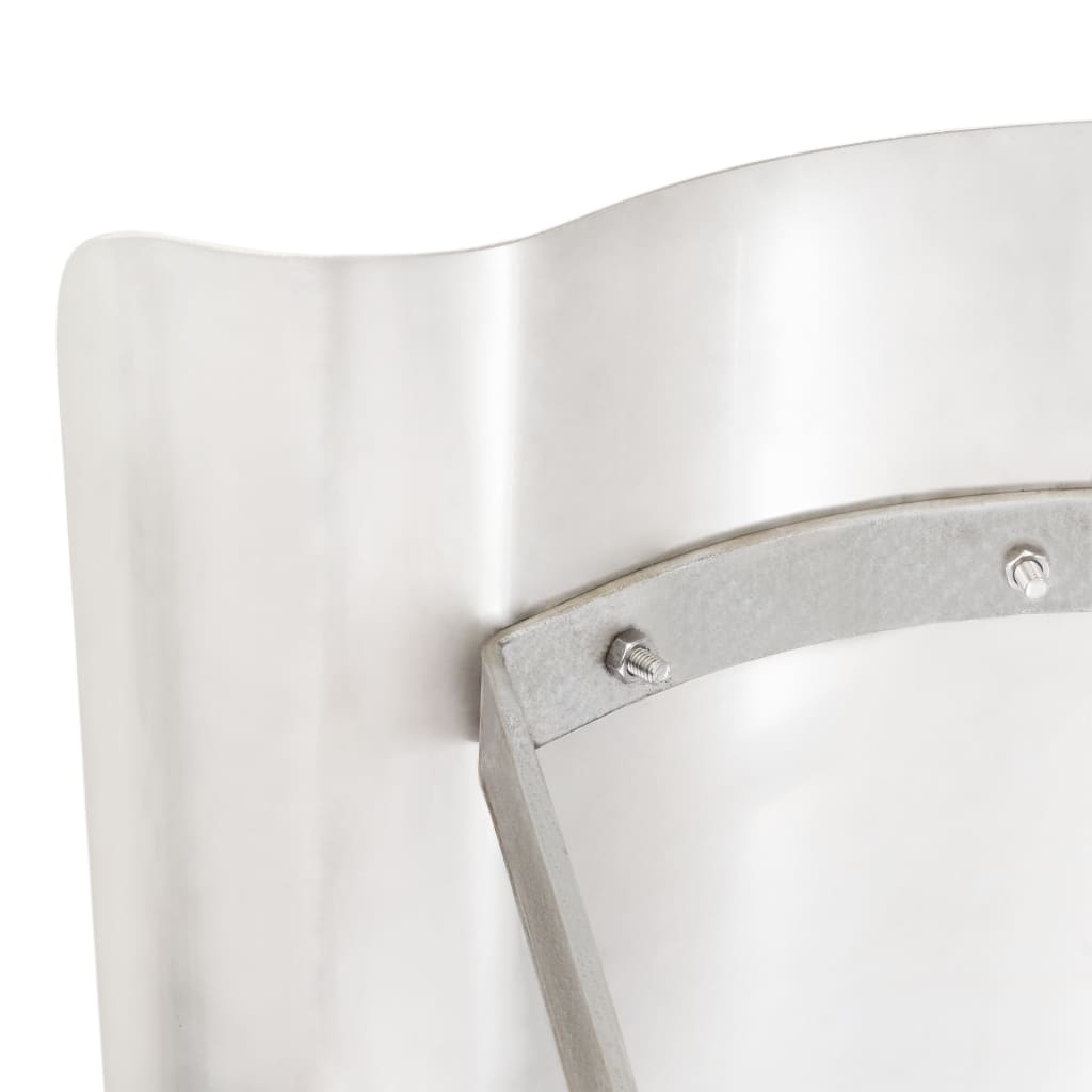 vidaXL Capot de cheminée Acier inoxydable Argenté