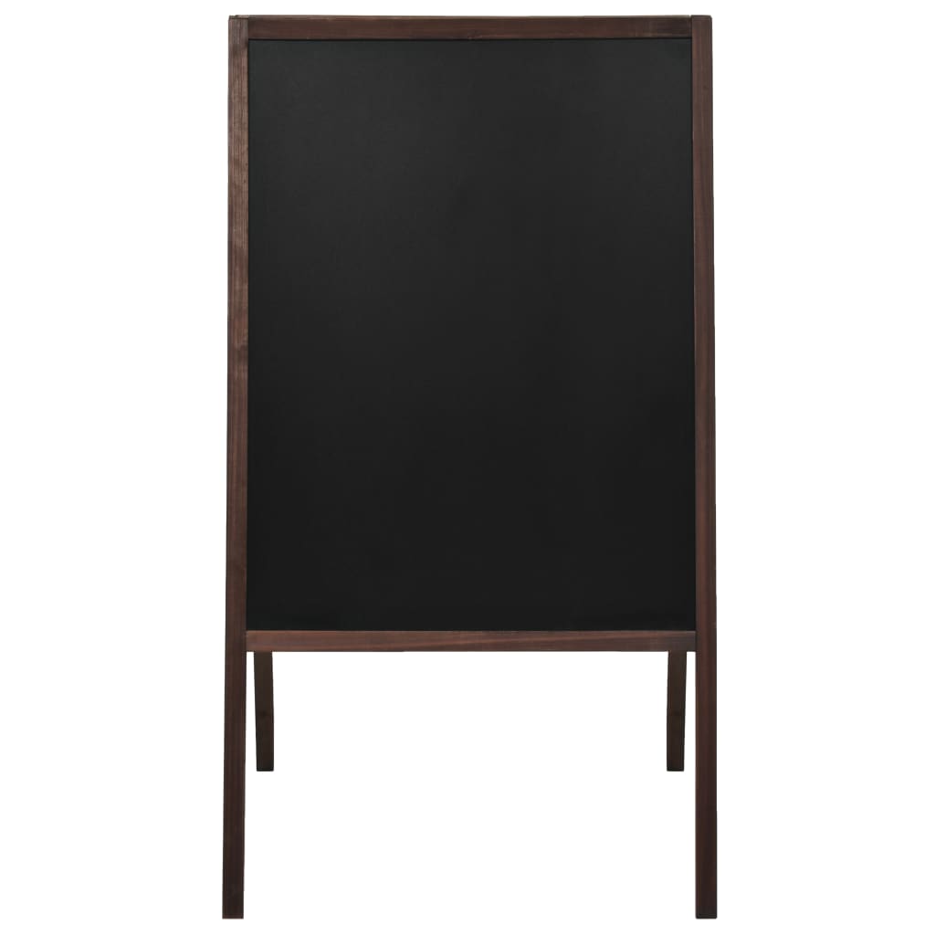 vidaXL Tableau noir double face Bois de cèdre Autoportant 60x80 cm