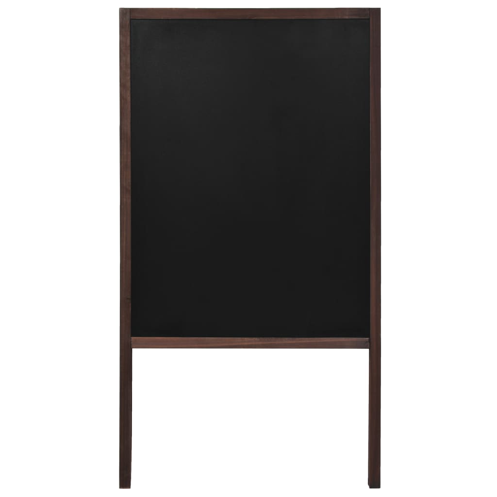vidaXL Tableau noir double face Bois de cèdre Autoportant 60x80 cm