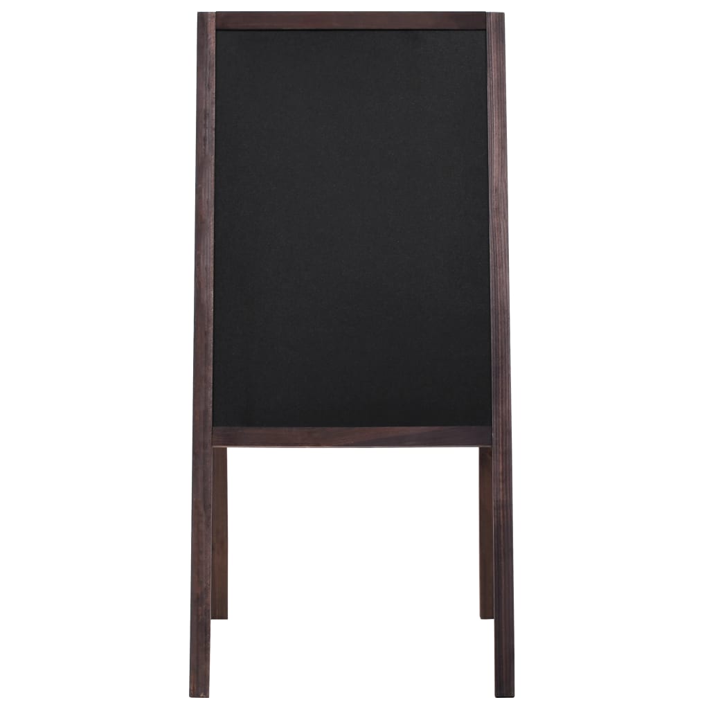 vidaXL Tableau noir double face Bois de cèdre Autoportant 40 x 60 cm