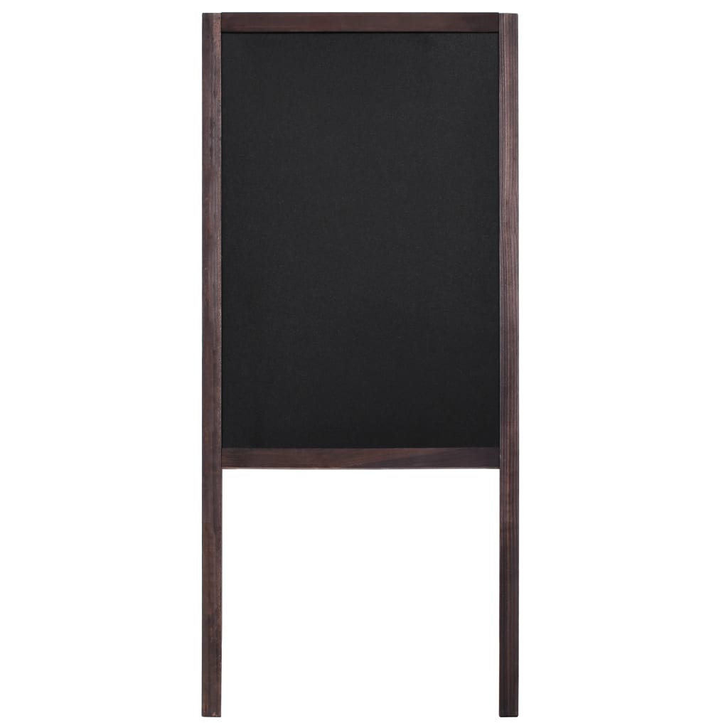 vidaXL Tableau noir double face Bois de cèdre Autoportant 40 x 60 cm