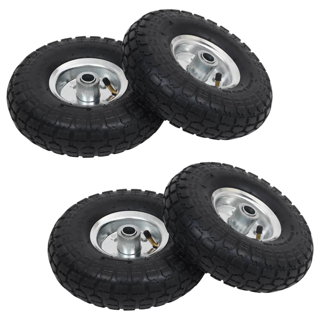 vidaXL Roue de diable 4 pcs Caoutchouc 4.10/3.50-4 (260 x 83 mm)