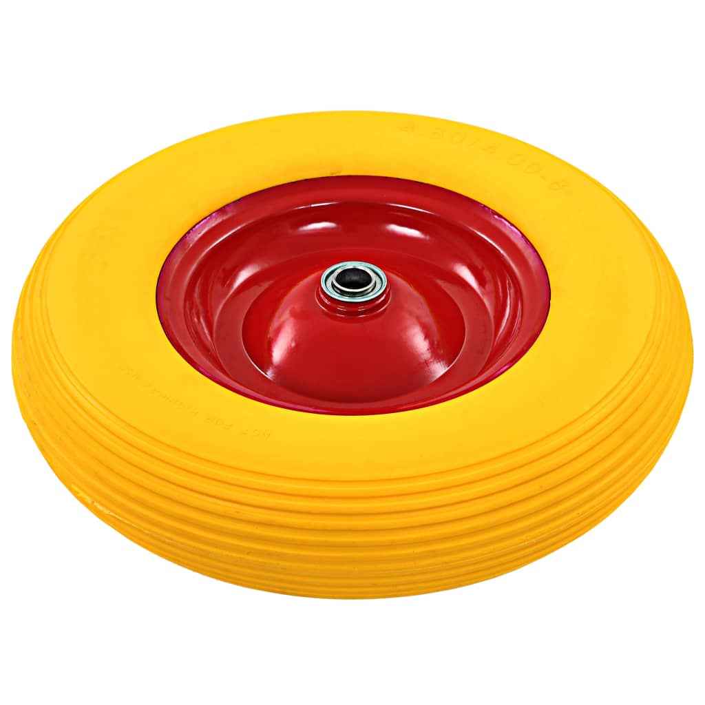 vidaXL Roue pour brouette avec axe PU solide 4.00-8 390 mm