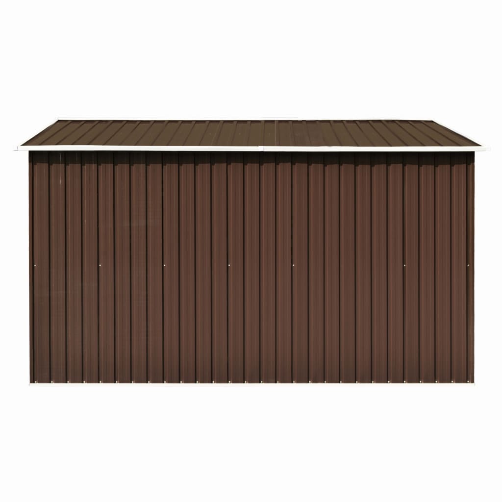 vidaXL Abri de jardin 257x298x178 cm Métal Marron