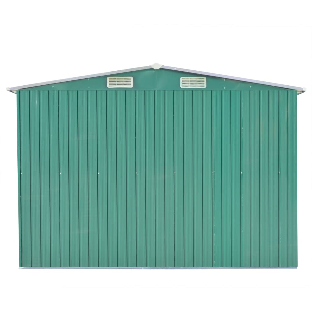 vidaXL Abri de jardin 257x392x181 cm Métal Vert