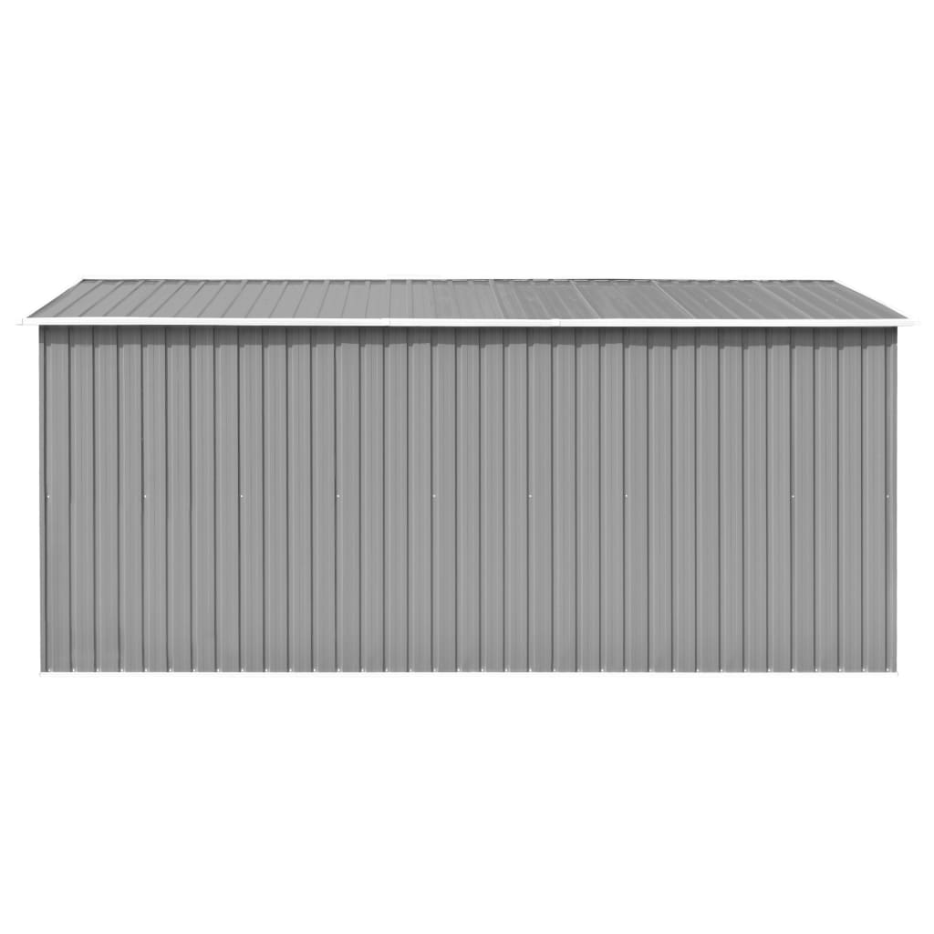 vidaXL Abri de jardin 257x392x181 cm Métal Gris
