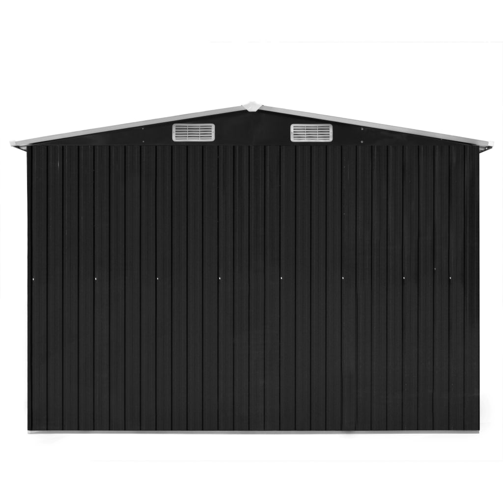 vidaXL Abri de jardin 257x392x181 cm Métal Anthracite