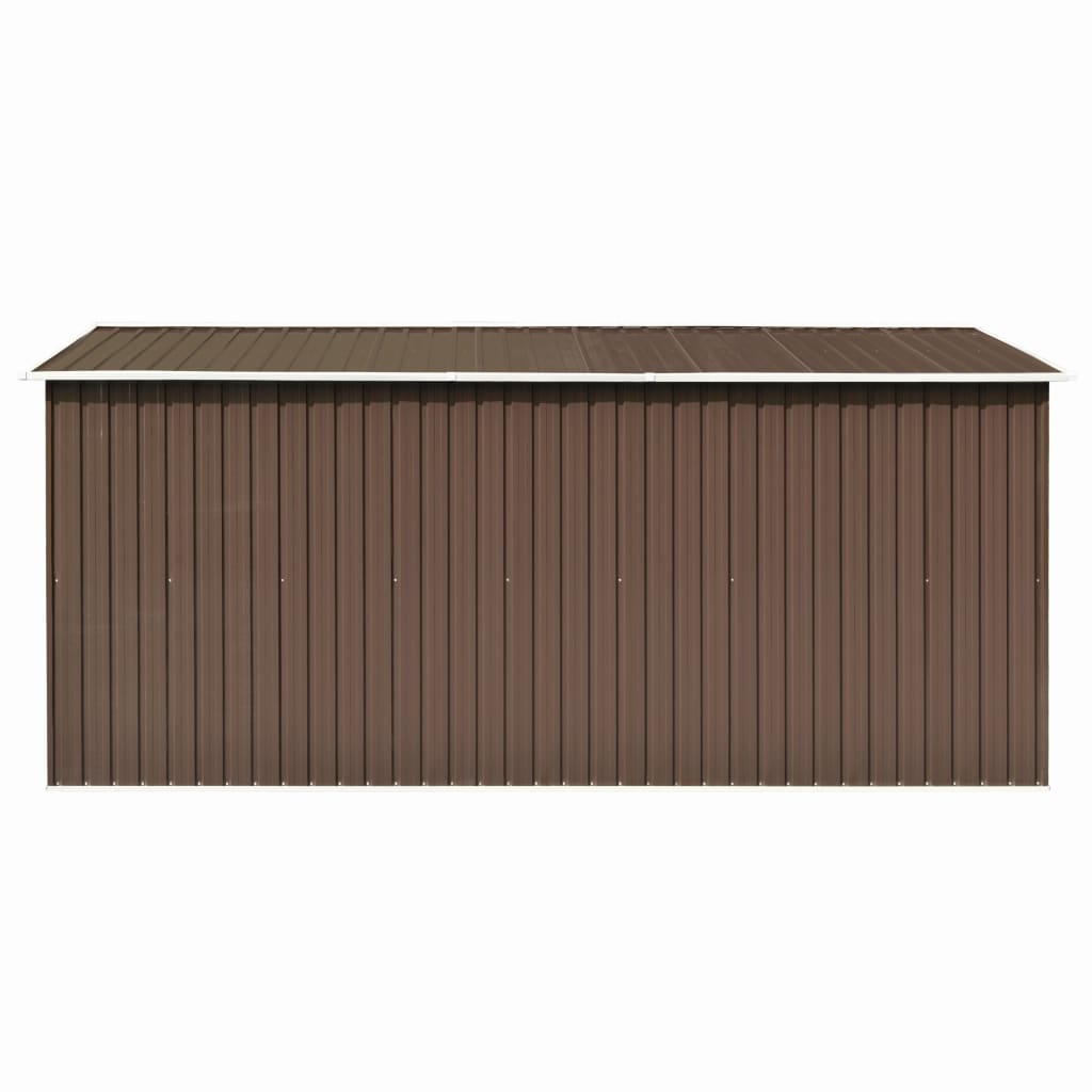 vidaXL Abri de jardin 257x392x181 cm Métal Marron