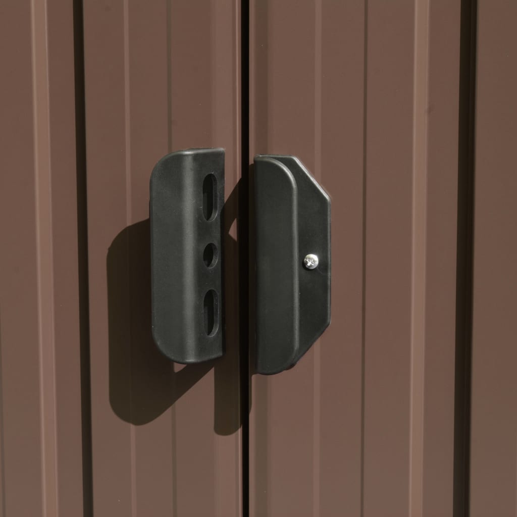 vidaXL Abri de jardin 257x392x181 cm Métal Marron
