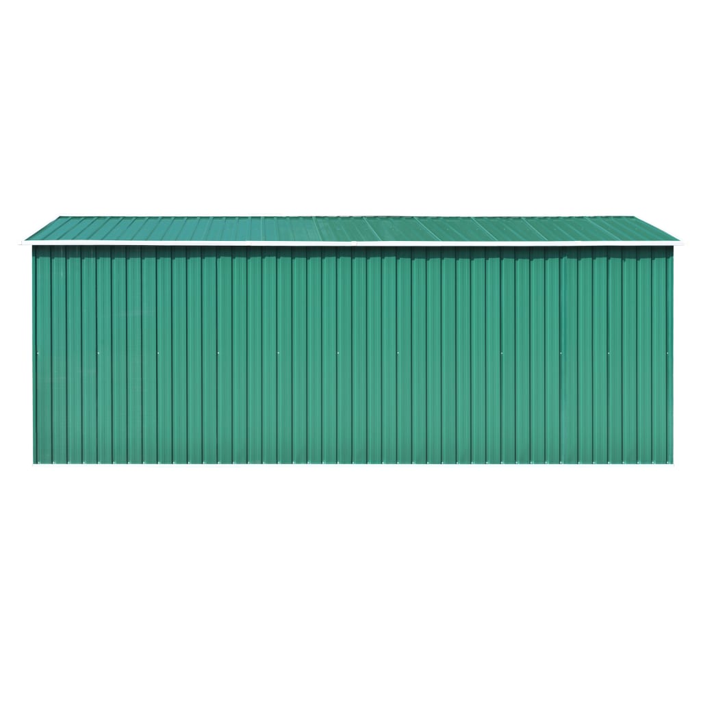 vidaXL Abri de jardin 257x489x181 cm Métal Vert