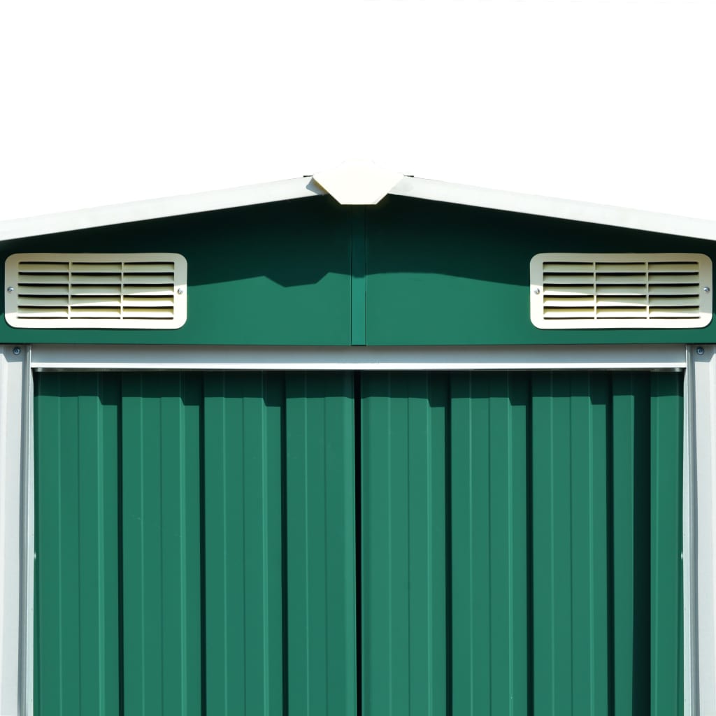 vidaXL Abri de jardin 257x489x181 cm Métal Vert