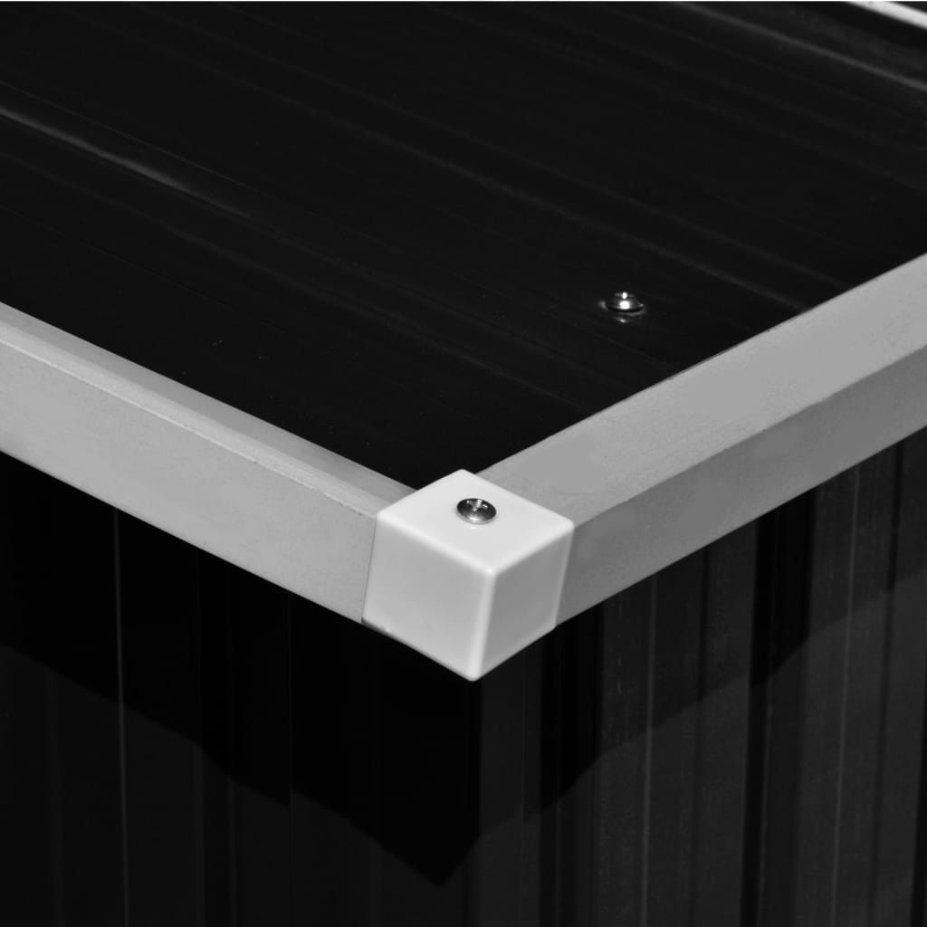 vidaXL Abri de jardin 257x489x181 cm Métal Anthracite