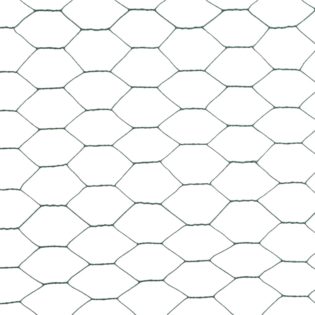 vidaXL Grillage Acier avec revêtement en PVC 25x1,2 m Vert