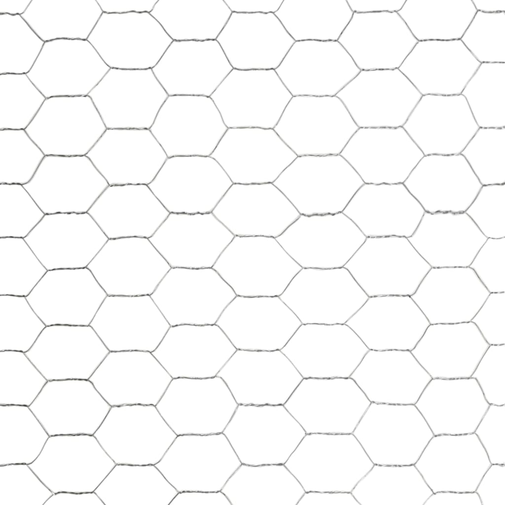 vidaXL Grillage pour volière Acier galvanisé 25x1,2 m Argenté
