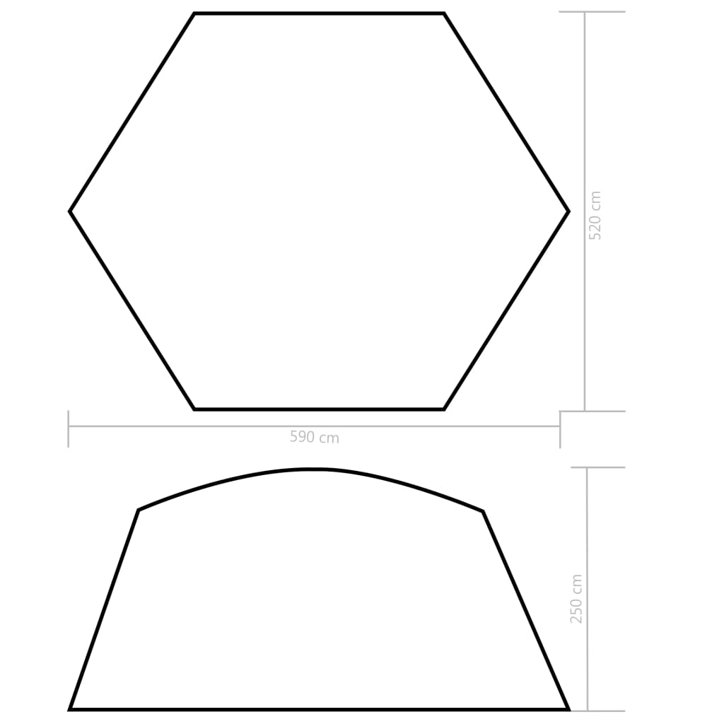 vidaXL Tente de piscine Tissu 590x520x250 cm Bleu