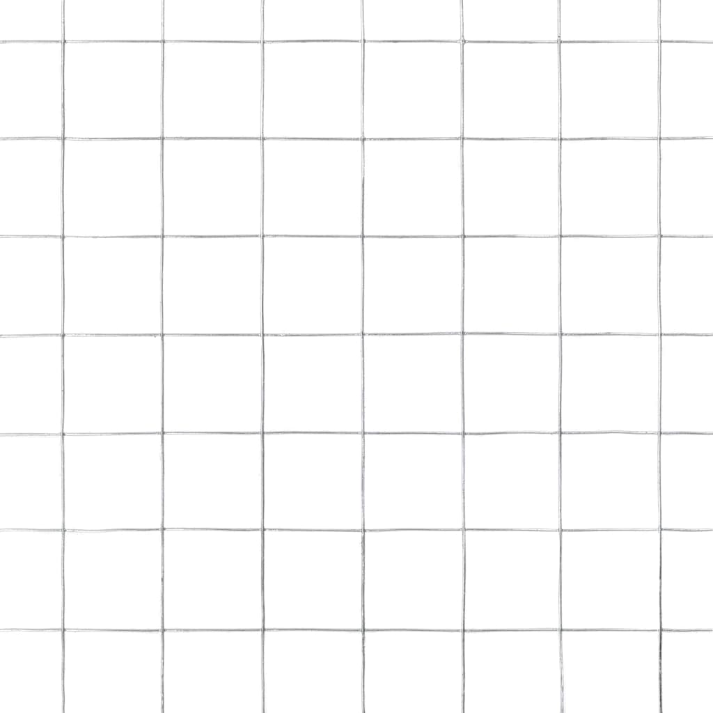vidaXL Grillage pour volière Acier galvanisé 10x0,5 m Argenté