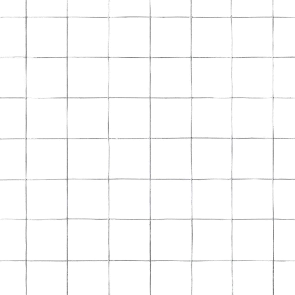 vidaXL Grillage pour volière Acier galvanisé 10x0,5 m Argenté