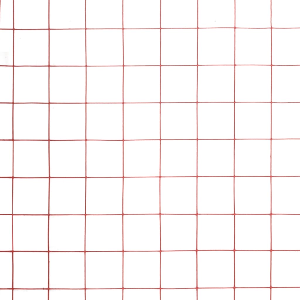 vidaXL Grillage Acier avec revêtement en PVC 10x1 m Rouge