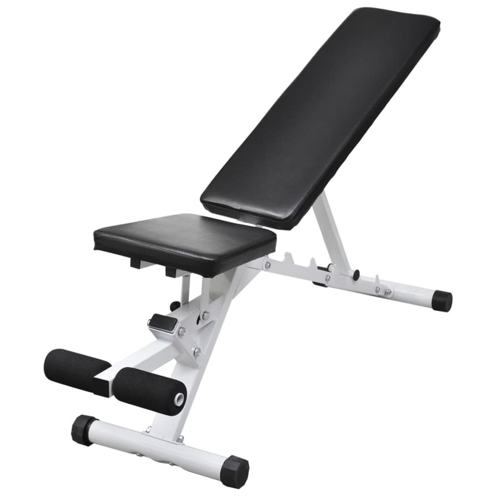 vidaXL Banc d'entraînement avec jeu d'haltères et de disques de poids 60,5 kg