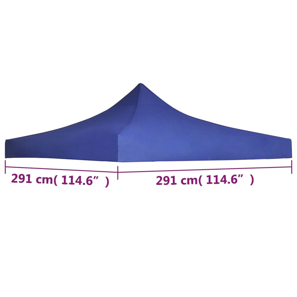 vidaXL Toit de tente de réception 3 x 3 m Bleu