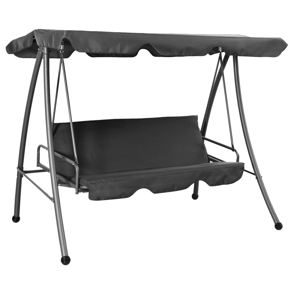 vidaXL Balancelle de jardin avec auvent Anthracite 192x118x175cm Acier