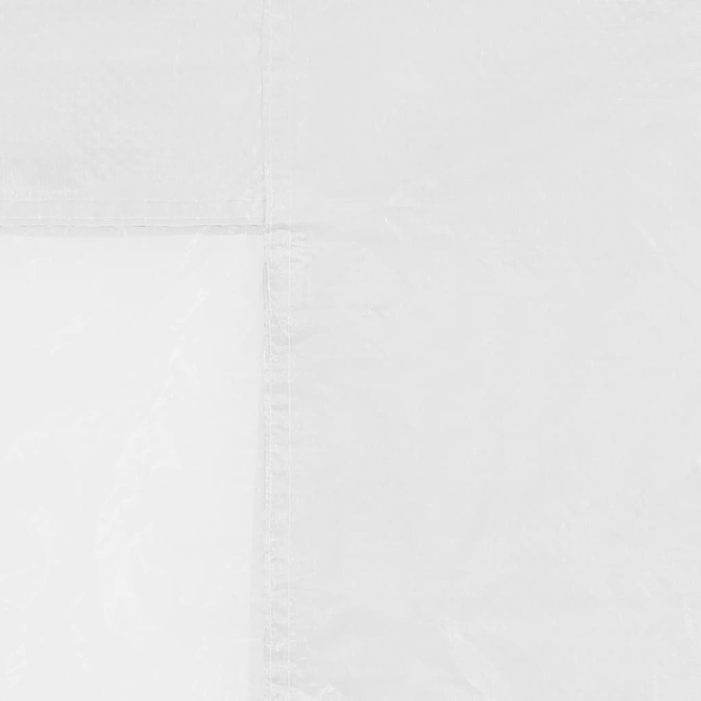 vidaXL Paroi de tente de réception 2 pcs avec fenêtre PE Blanc