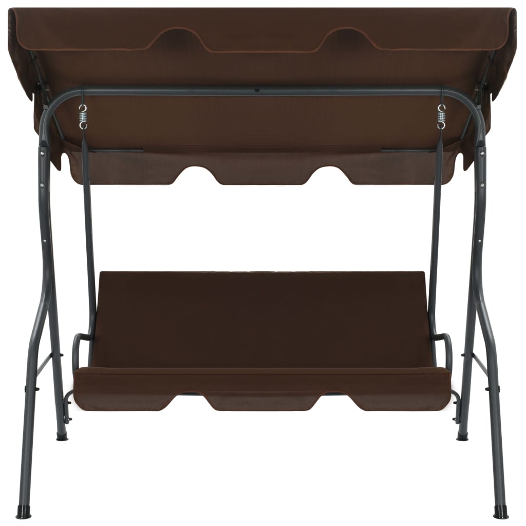 vidaXL Balancelle de jardin Café 170 x 110 x 153 cm