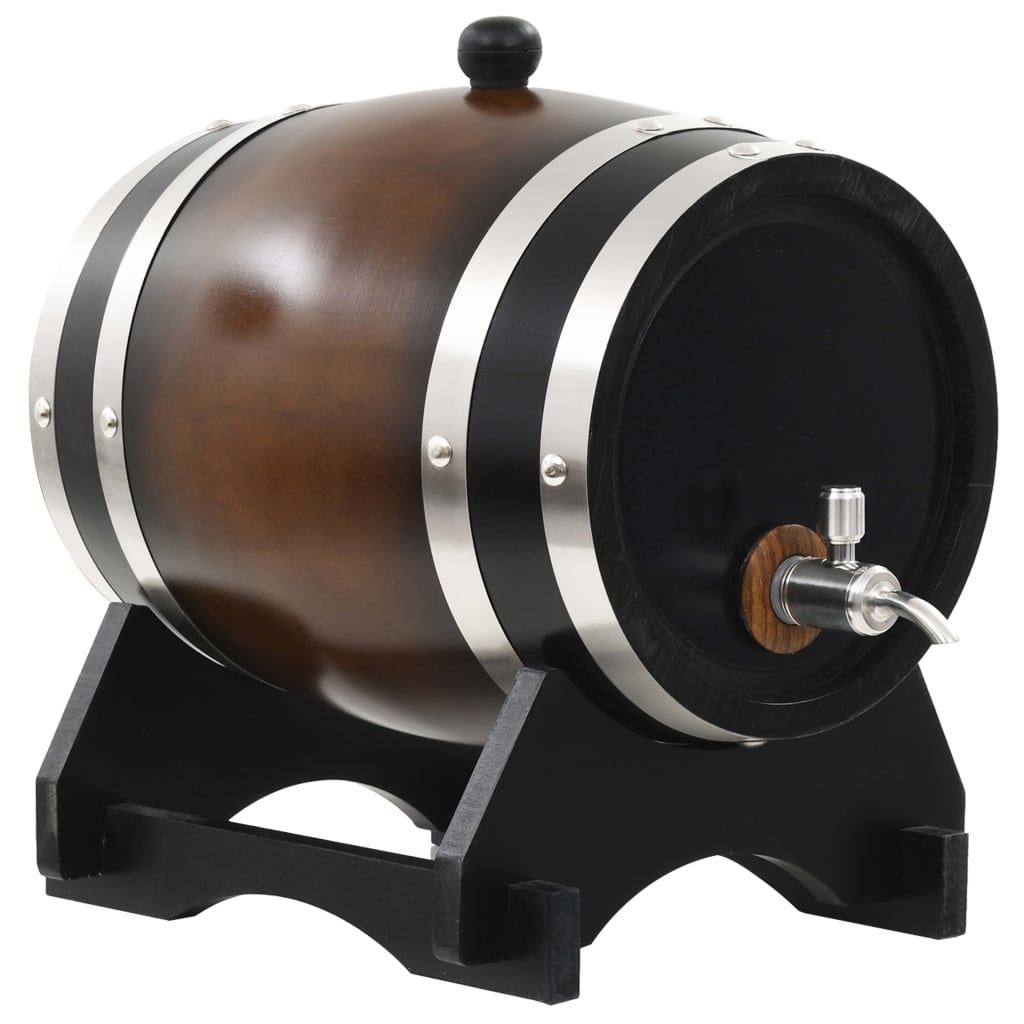 vidaXL Tonneau à vin avec robinet Pin massif 6 L