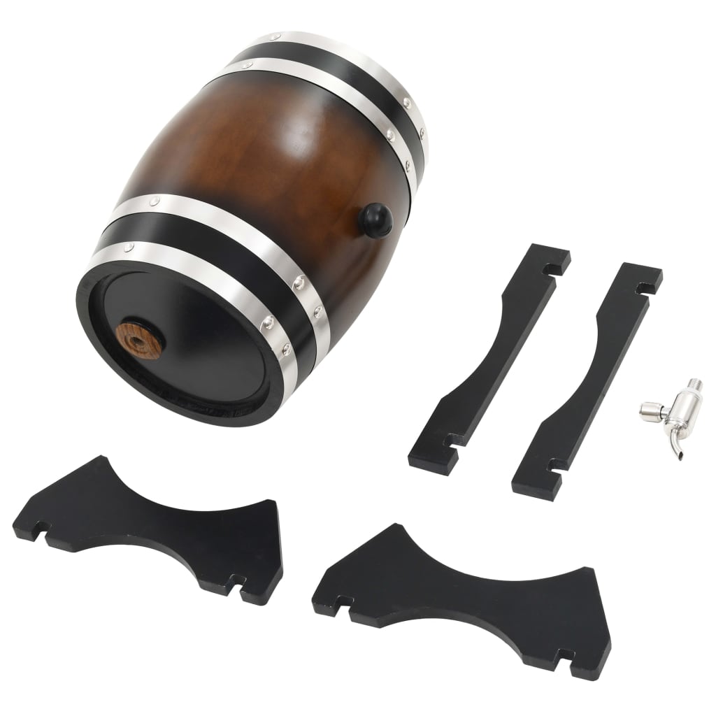 vidaXL Tonneau à vin avec robinet Pin massif 6 L