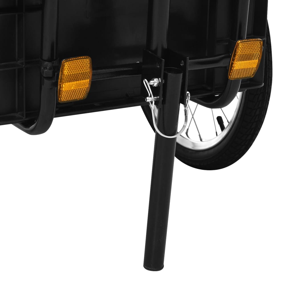 vidaXL Remorque de vélo/chariot à main 155x60x83 cm acier noir