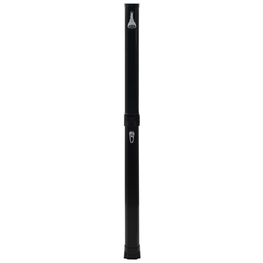 vidaXL Douche solaire pliable Noir 214 cm 23 L