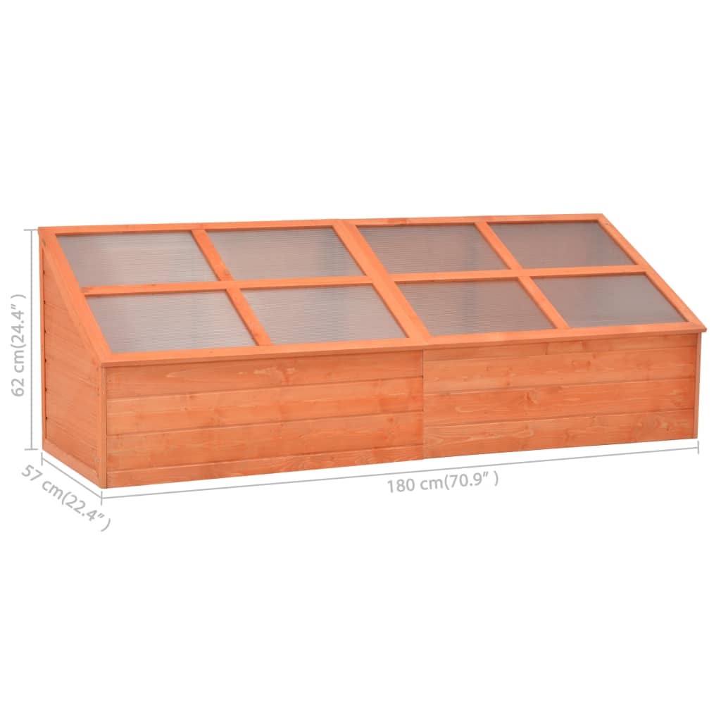 vidaXL Serre Bois 180x57x62 cm