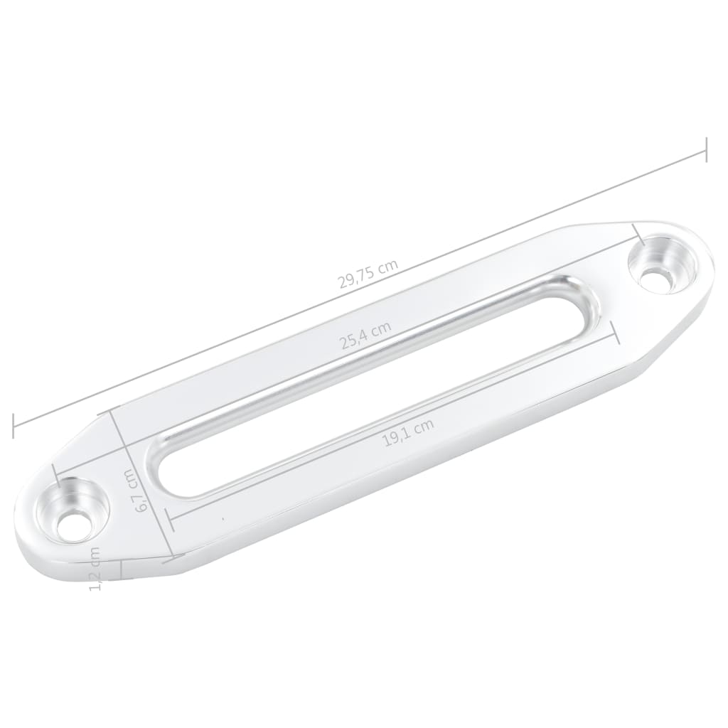 vidaXL Guide-câble Argenté 254 mm Aluminium pour treuil