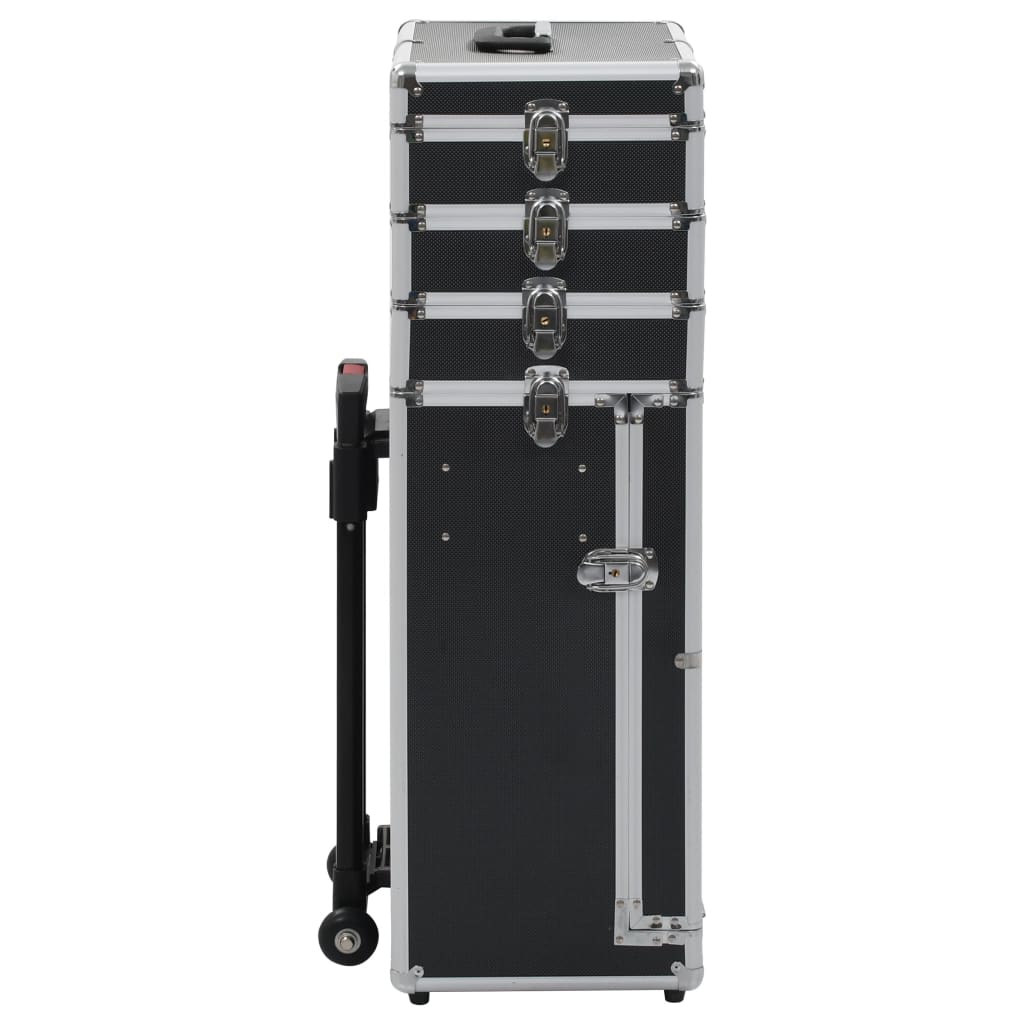vidaXL Chariot de maquillage Aluminium Noir