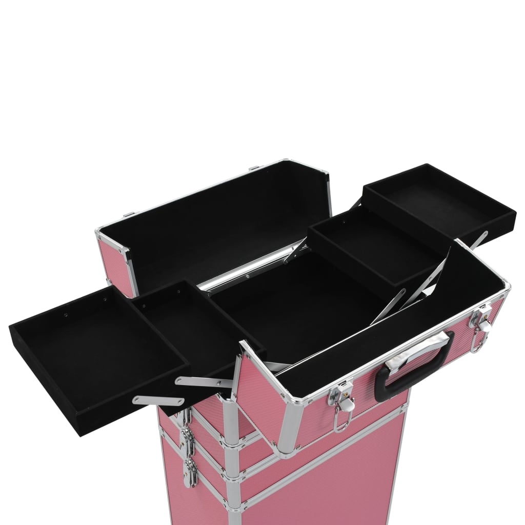 vidaXL Chariot de maquillage Aluminium Rose